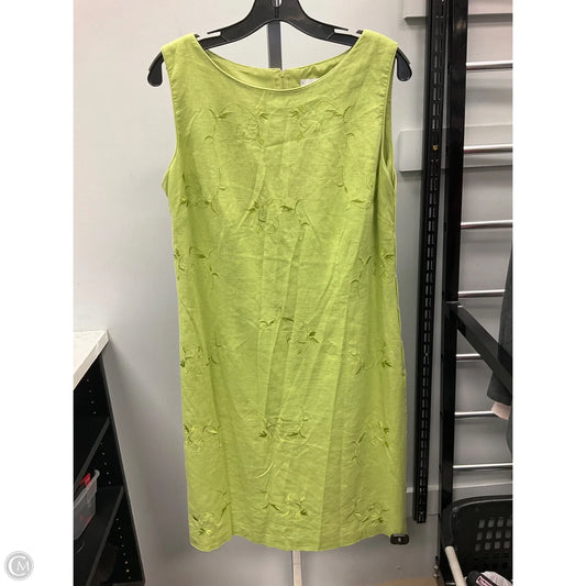 Dress Casual Midi By Sag Harbor In Chartreuse, Size: 12