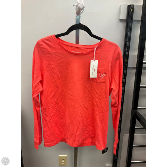 Top Long Sleeve By Vineyard Vines In Orange, Size: L