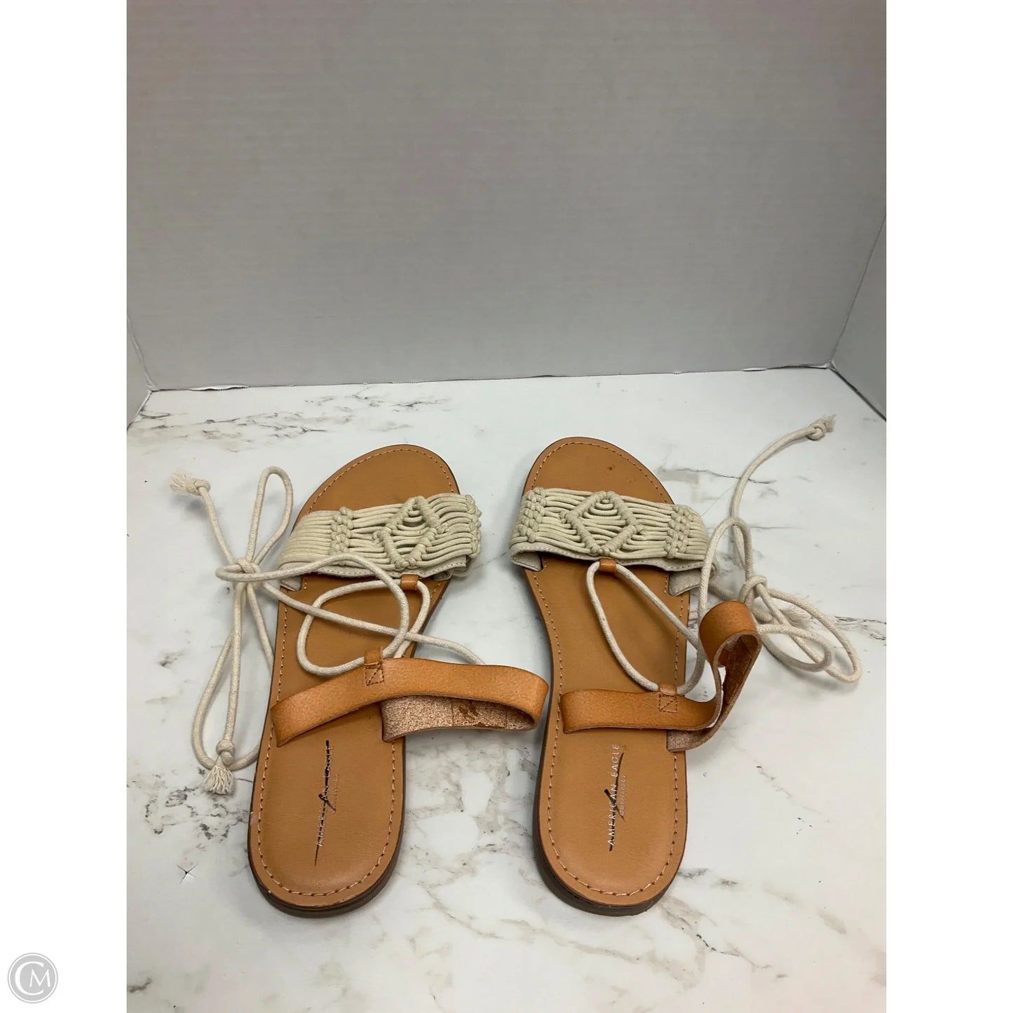 Sandals Flats By American Eagle Shoes In Cream, Size: 10