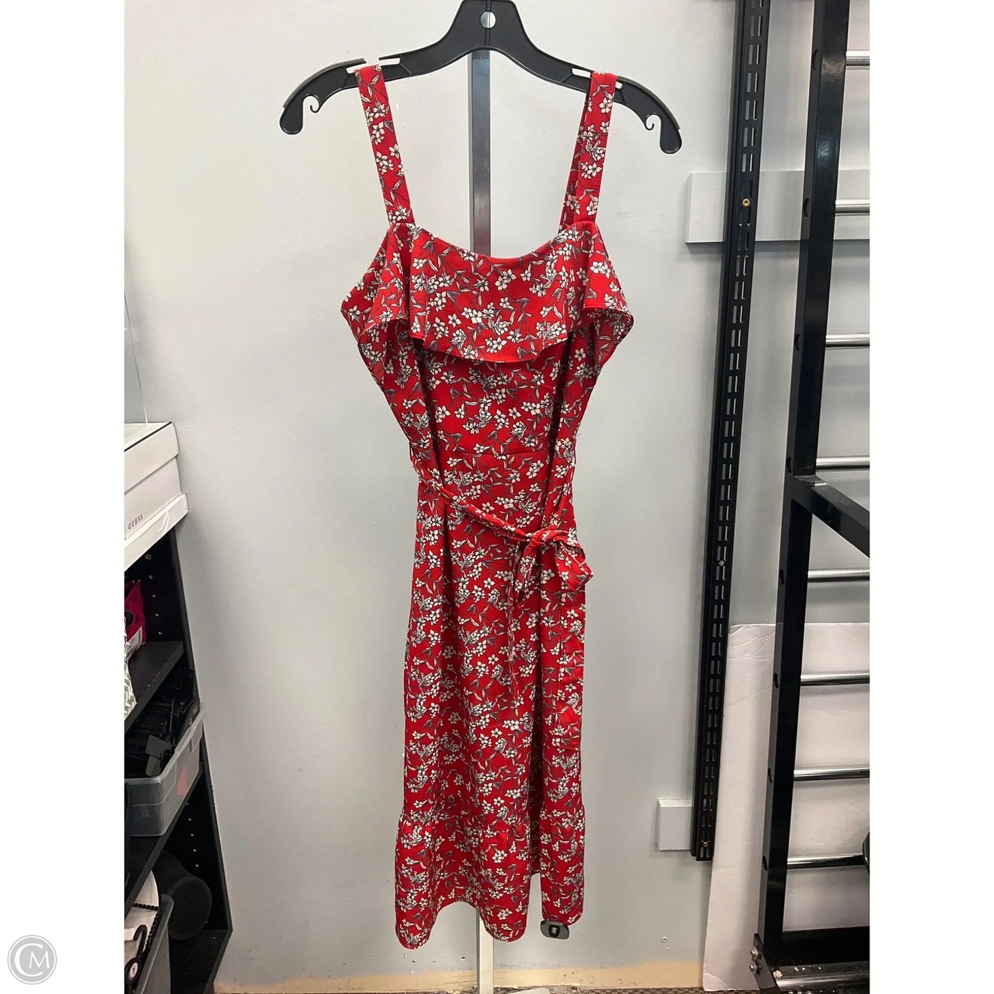 Dress Casual Midi By Banana Republic In Red, Size: 0