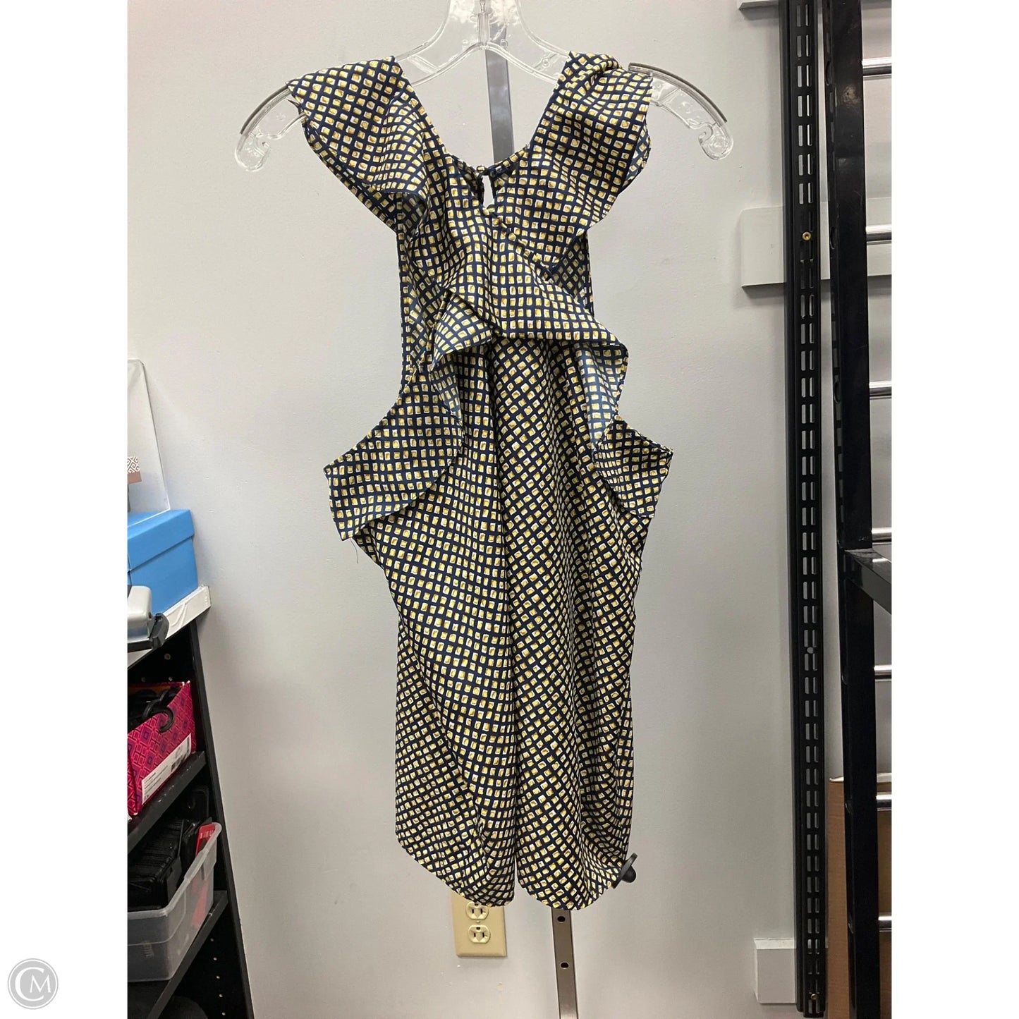 Top Sleeveless By Banana Republic In Blue & Yellow, Size: Xl