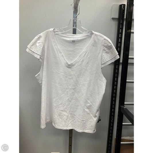 Top Short Sleeve By Tommy Hilfiger In White, Size: Xl