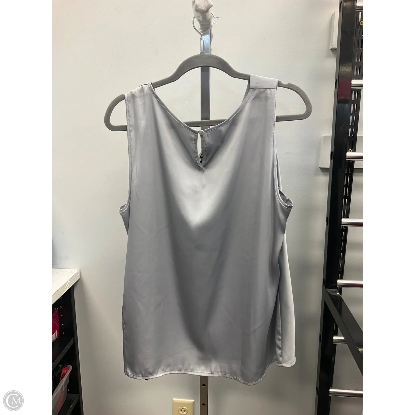 Top Sleeveless By Covington In Grey, Size: Xl