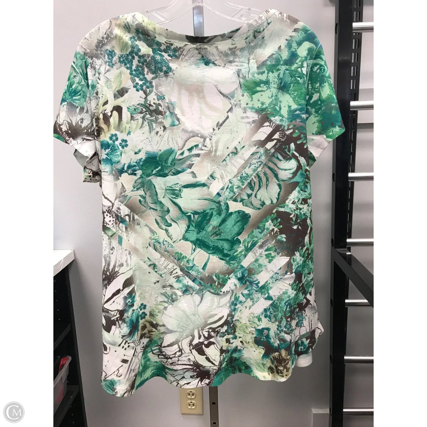 Top Short Sleeve By Style And Company In Green, Size: Xl