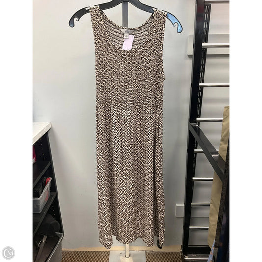 Dress Casual Midi By Croft And Barrow In Black & Brown, Size: S