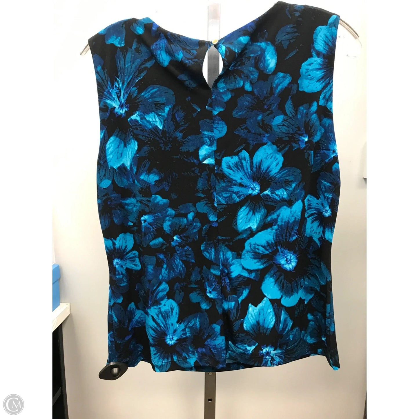 Top Sleeveless By Calvin Klein In Aqua, Size: M