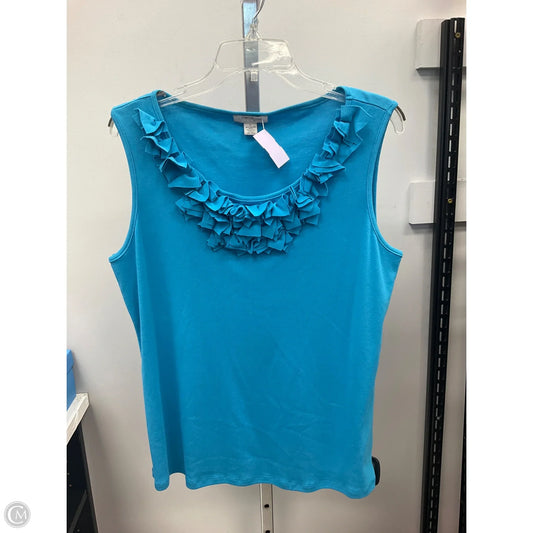 Top Sleeveless By Mercer Street In Aqua, Size: L