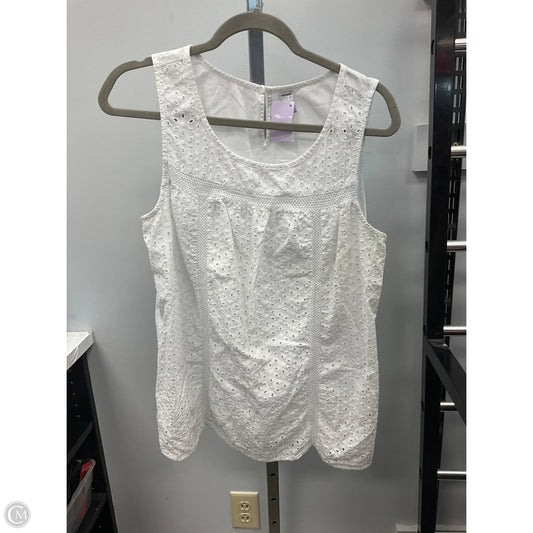 Top Sleeveless By Old Navy In White, Size: L