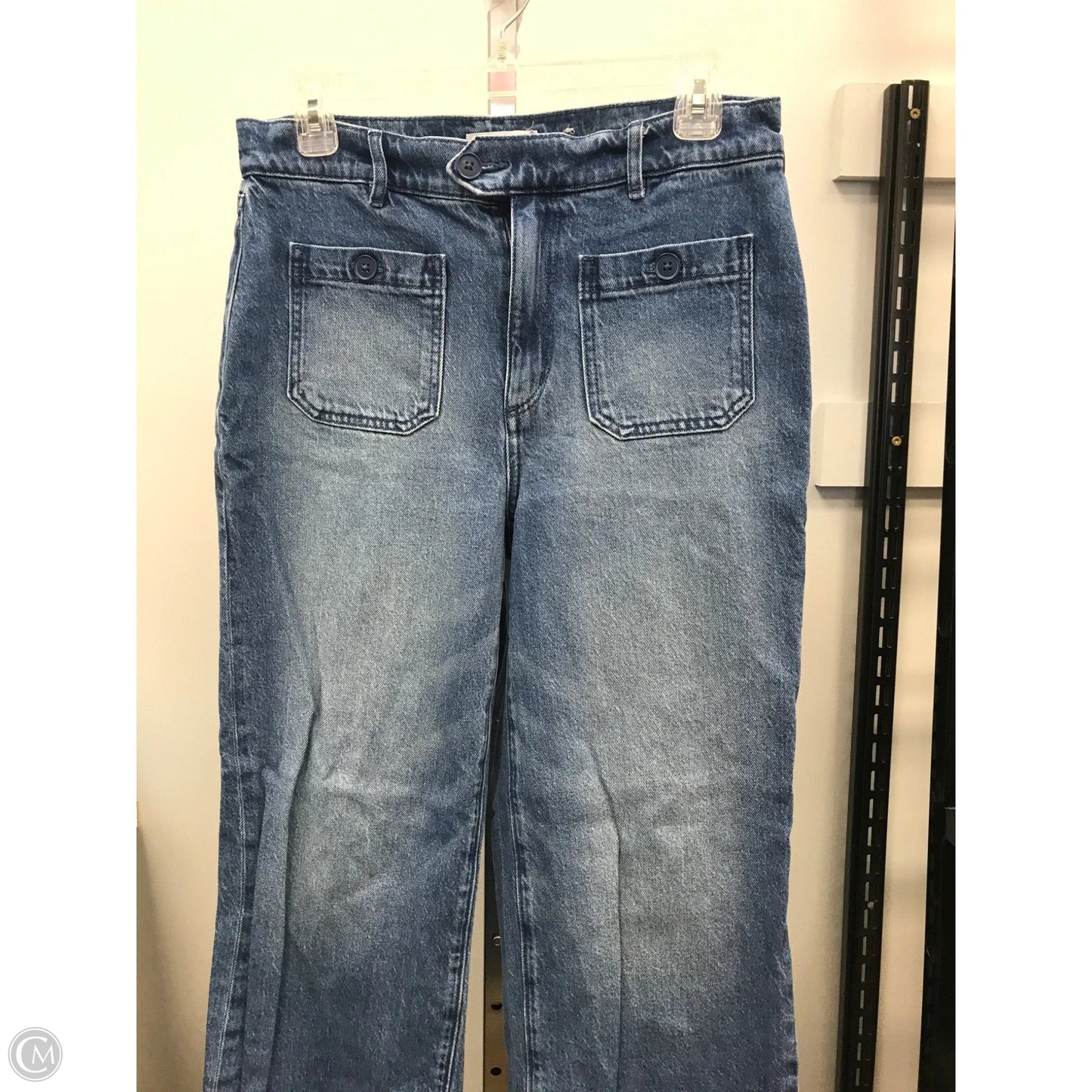 Jeans Straight By Loft In Blue Denim, Size: 4