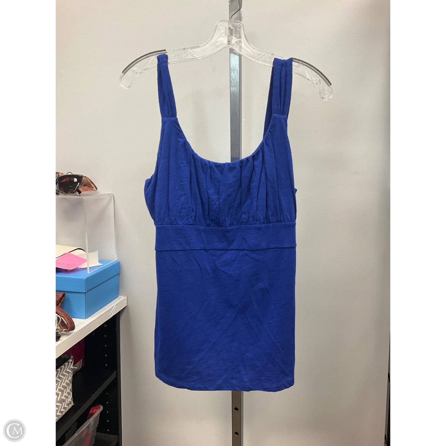 Top Sleeveless By Ann Taylor In Blue, Size: L