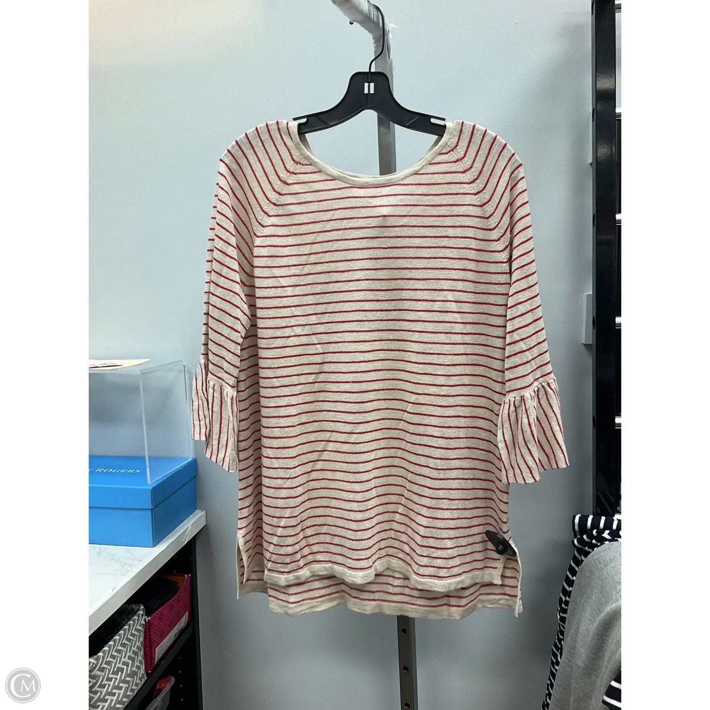 Top Short Sleeve By J. Jill In Striped Pattern, Size: L