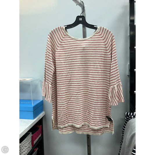 Top Short Sleeve By J. Jill In Striped Pattern, Size: L