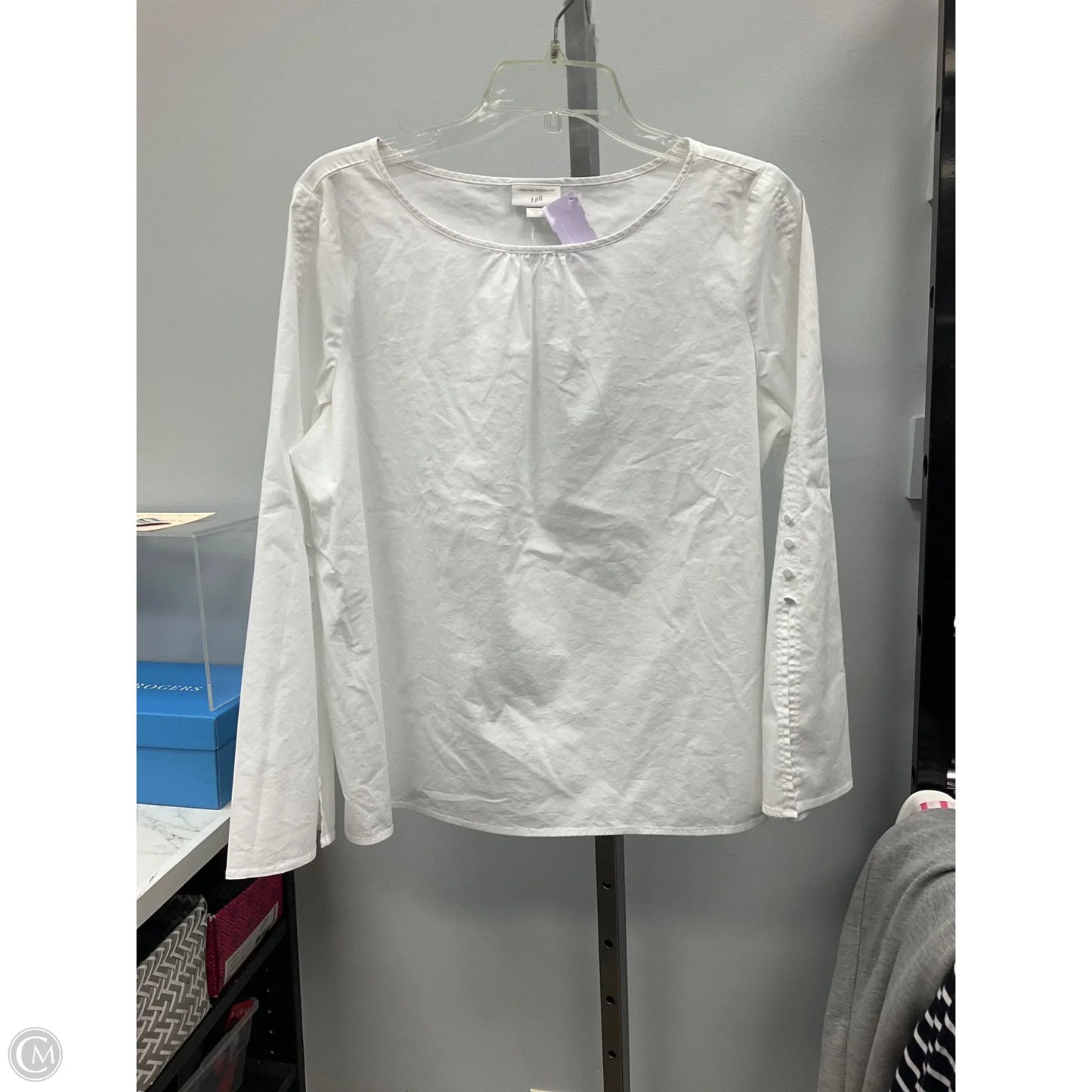 Top Long Sleeve By J. Jill In White, Size: M