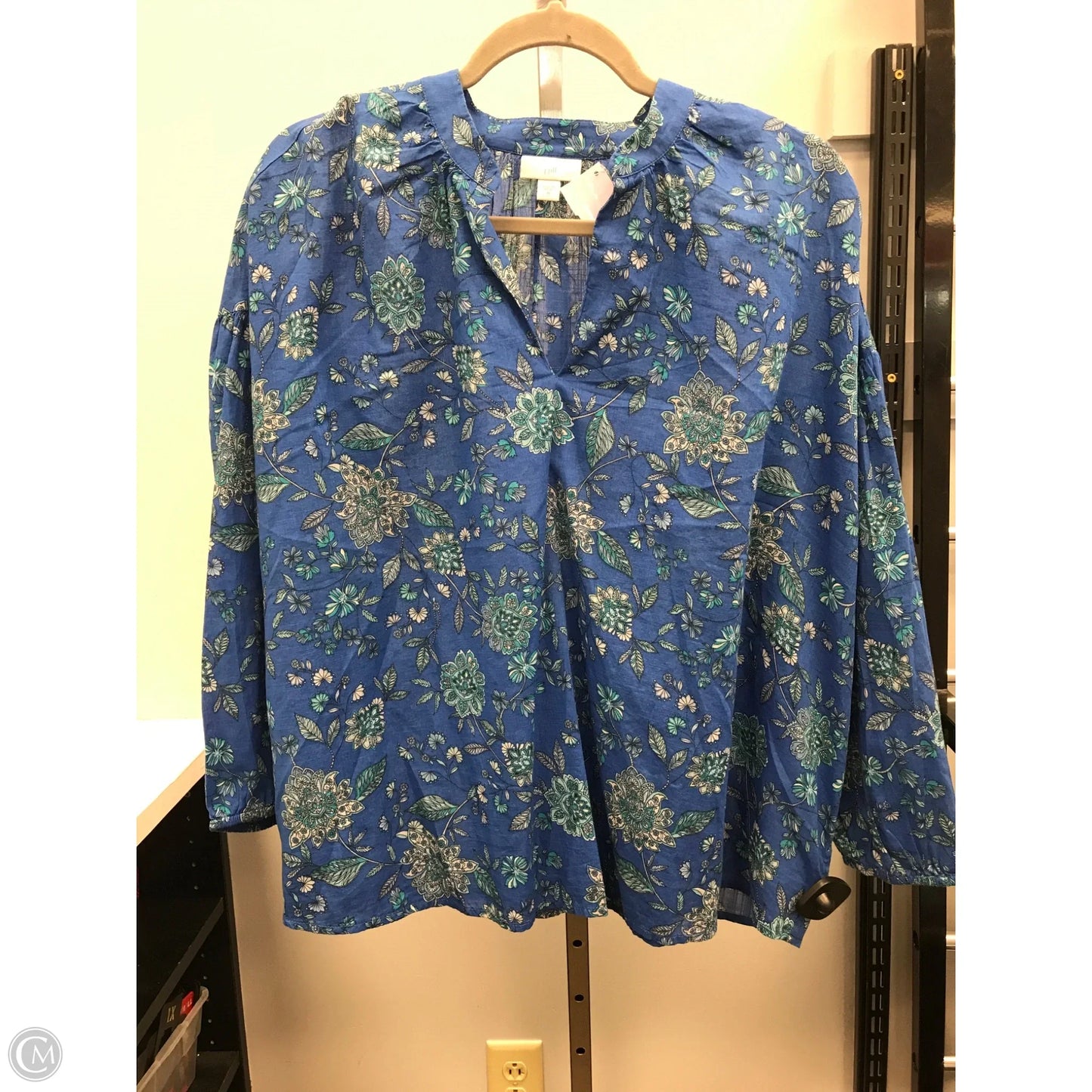 Top Long Sleeve By J. Jill In Blue, Size: M