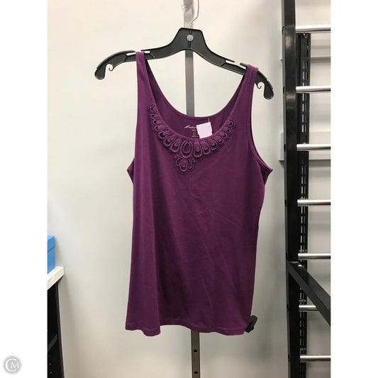 Top Sleeveless By Eddie Bauer In Purple, Size: L