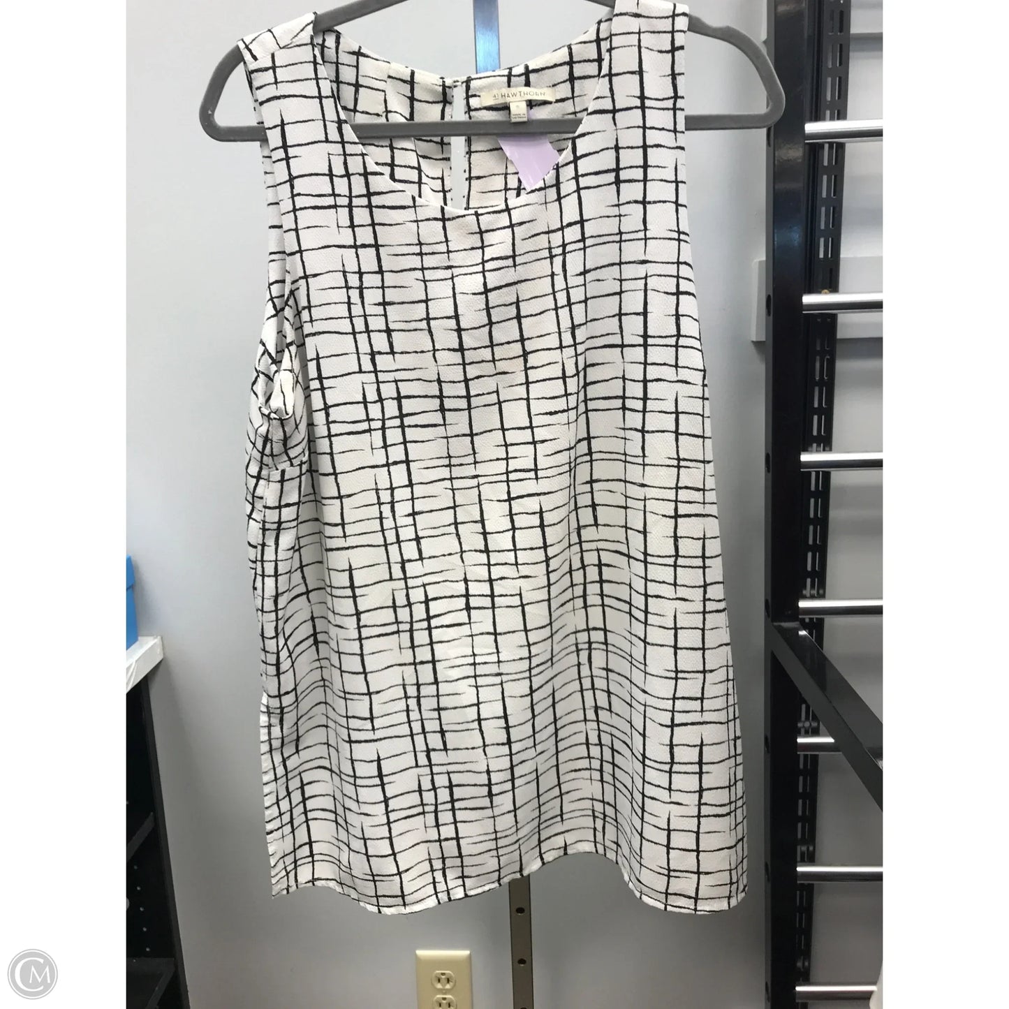 Top Sleeveless By 41 Hawthorn In Black & White, Size: Xl