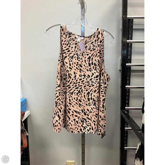 Top Sleeveless By Nine West In Black & Tan, Size: Xxl