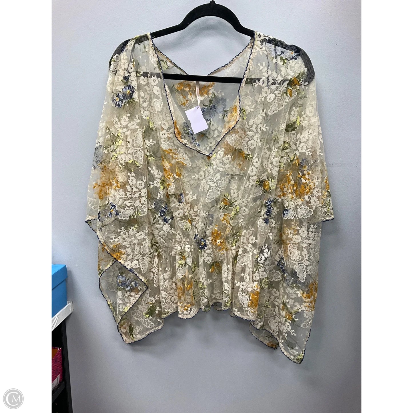 Top Short Sleeve By Free People In Floral Print, Size: M