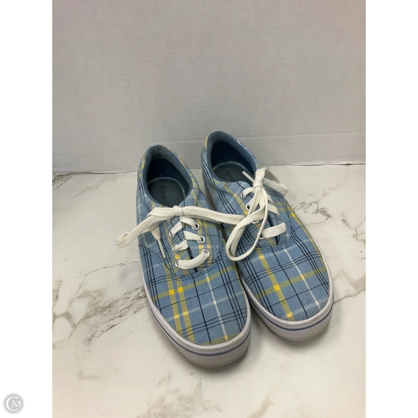 Shoes Sneakers By Grasshoppers In Plaid Pattern, Size: 6