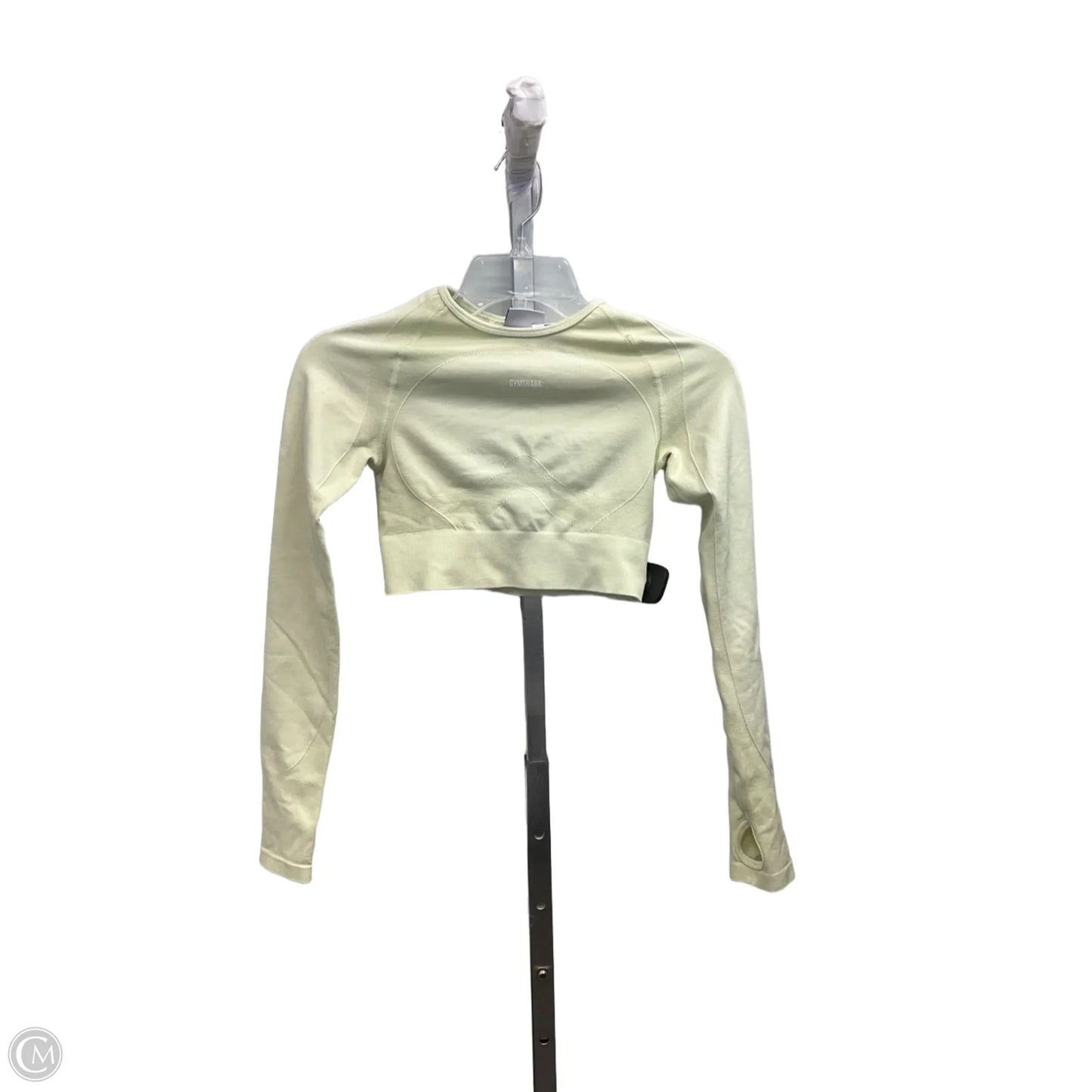 Athletic Top Long Sleeve Crewneck By Gym Shark In Green, Size: S