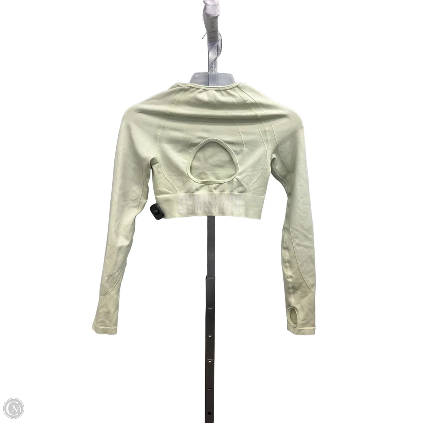 Athletic Top Long Sleeve Crewneck By Gym Shark In Green, Size: S