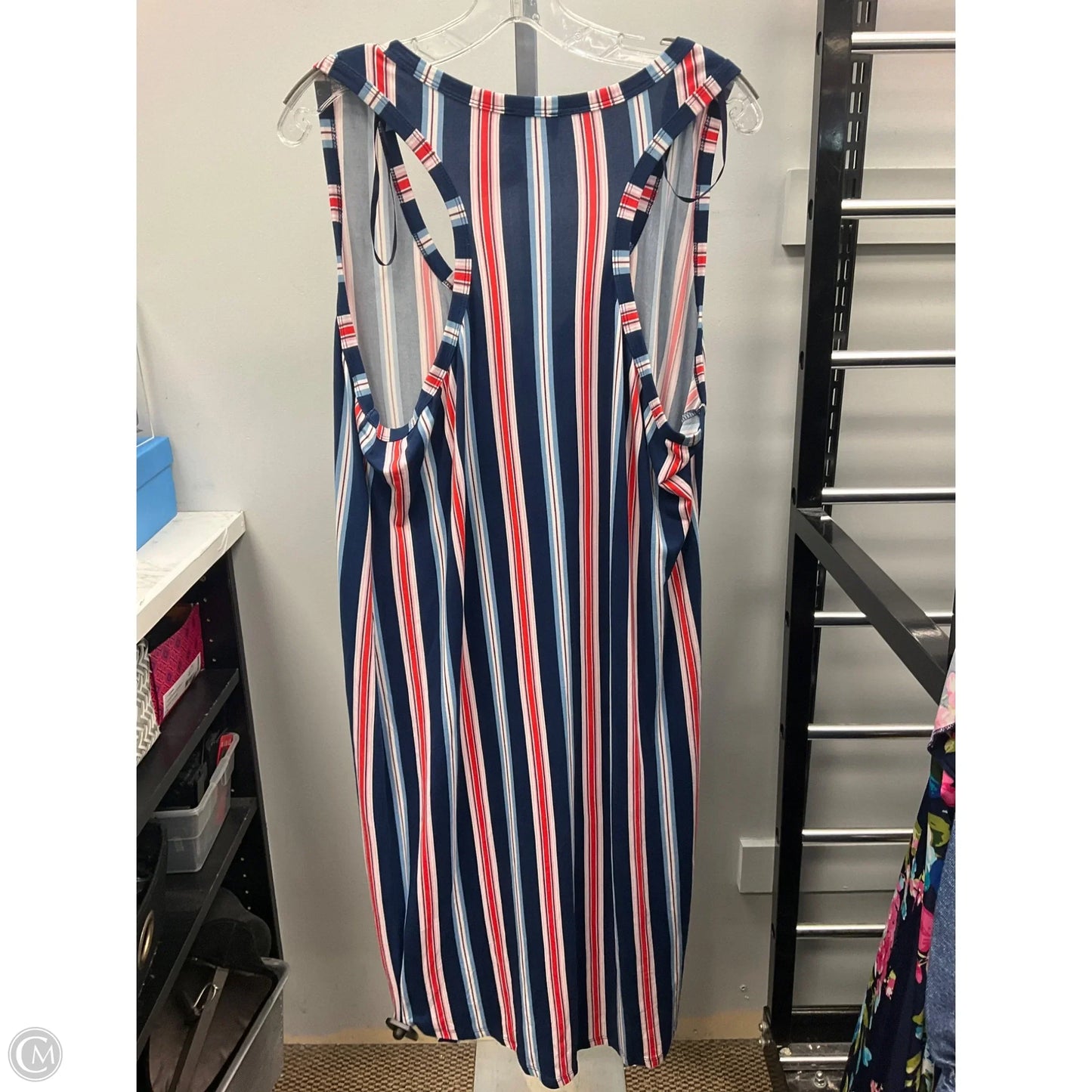 Dress Casual Midi By Love J In Striped Pattern, Size: 3x