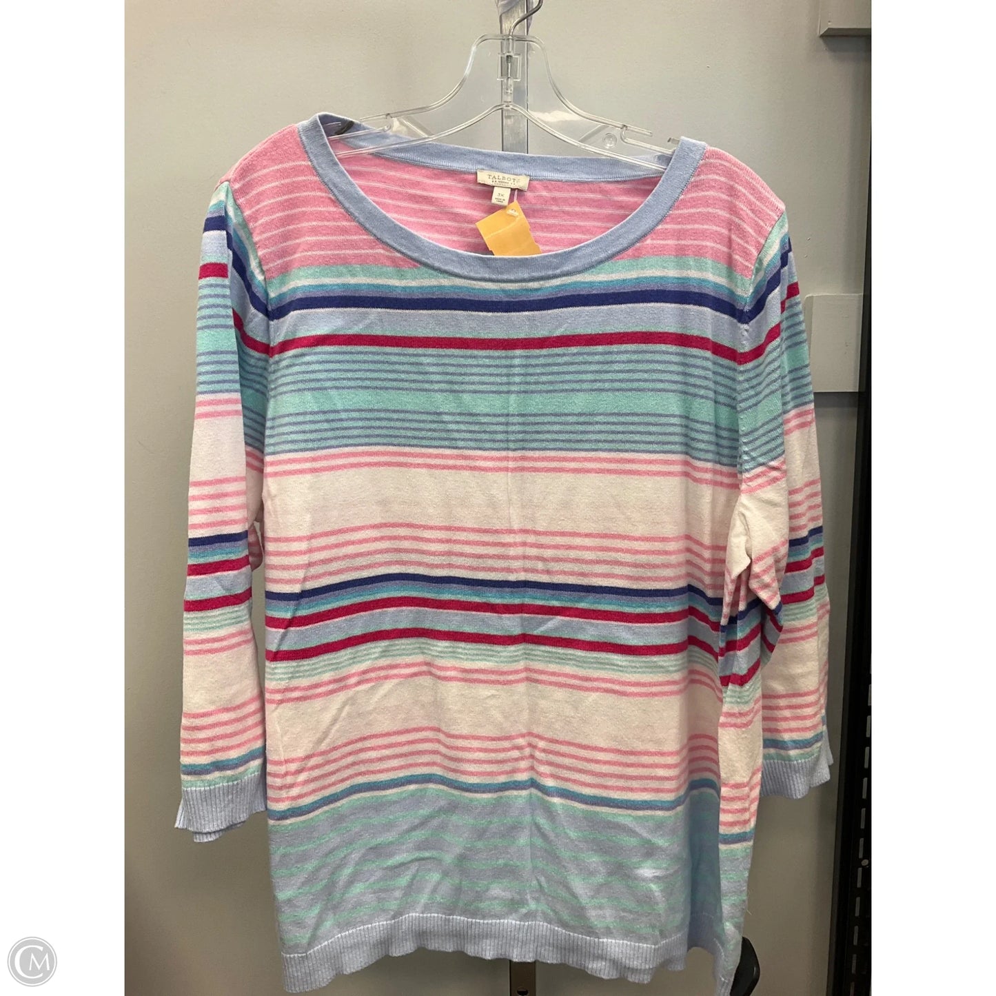 Sweater By Talbots In Striped Pattern, Size: 3x
