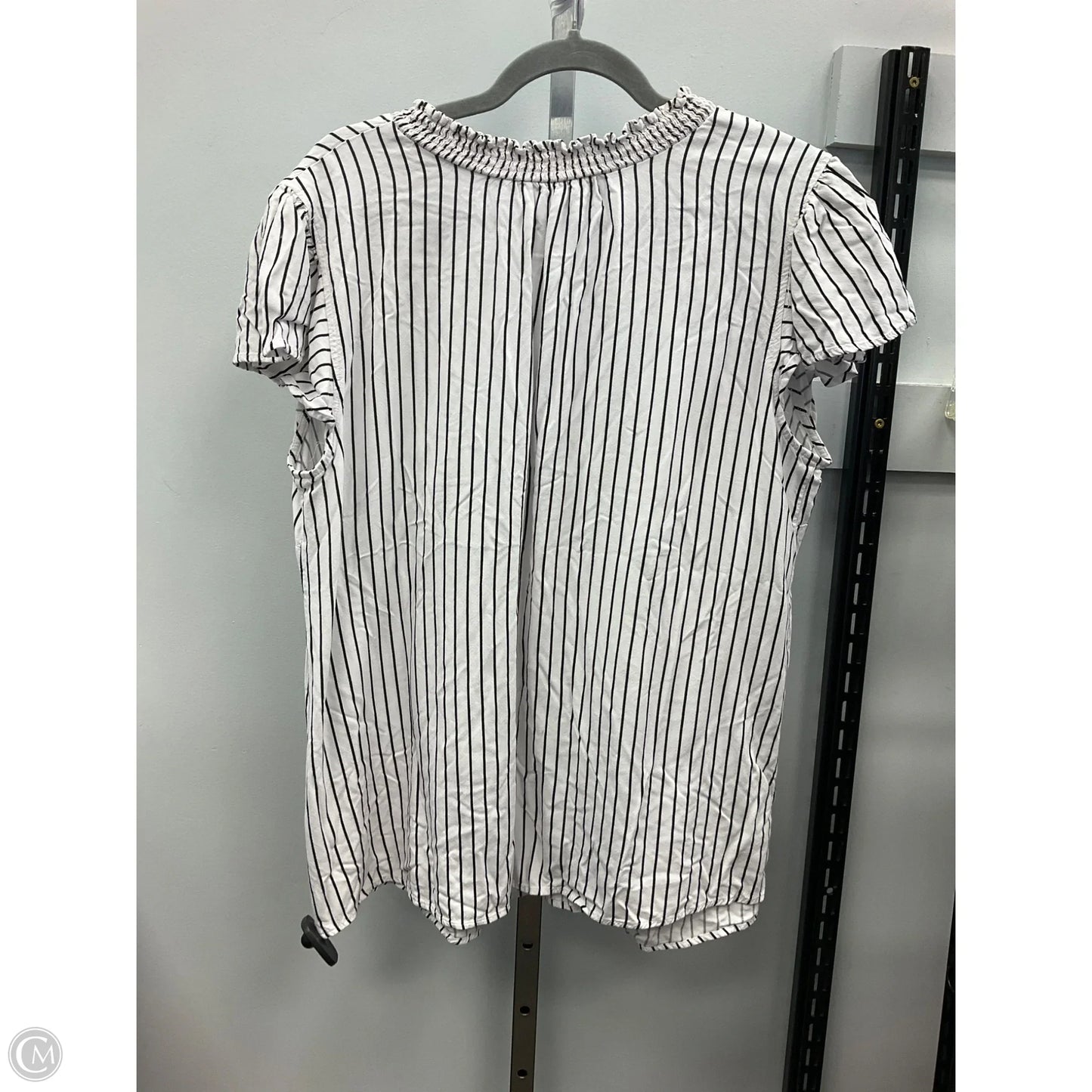 Top Short Sleeve By Evri In Striped Pattern, Size: 2x