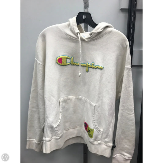 Sweatshirt Hoodie By Champion In Cream, Size: 2x