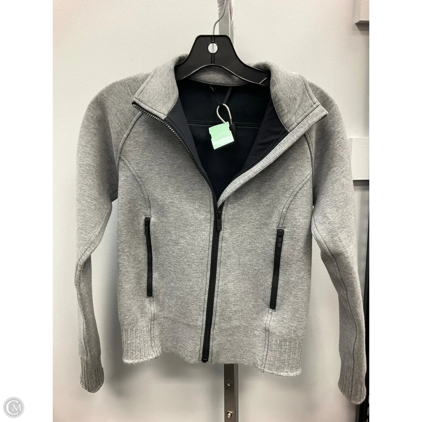 Athletic Jacket By Lululemon In Grey, Size: 4