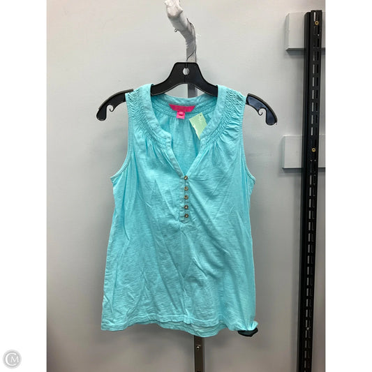Top Sleeveless Designer By Lilly Pulitzer In Aqua, Size: Xs