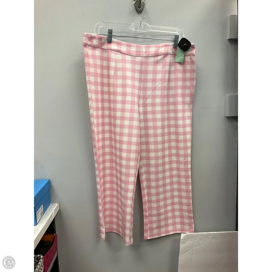 Pants Other By Clothes Mentor In Pink & White, Size: Xxl