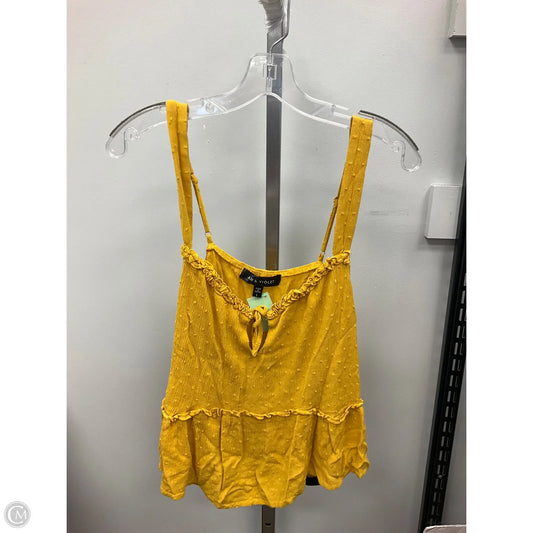 Top Sleeveless By Clothes Mentor In Yellow, Size: L