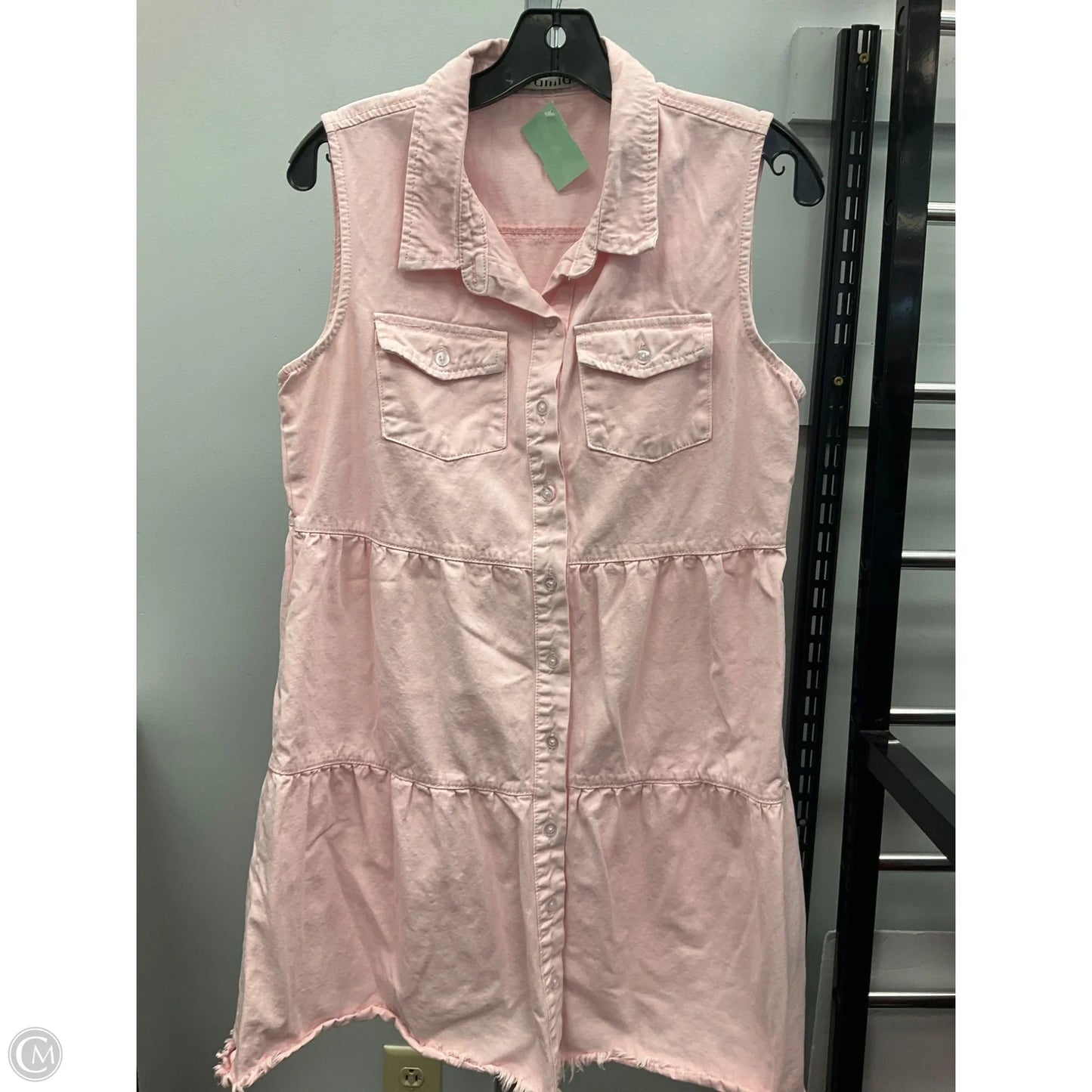 Dress Casual Short By Clothes Mentor In Pink Denim, Size: M