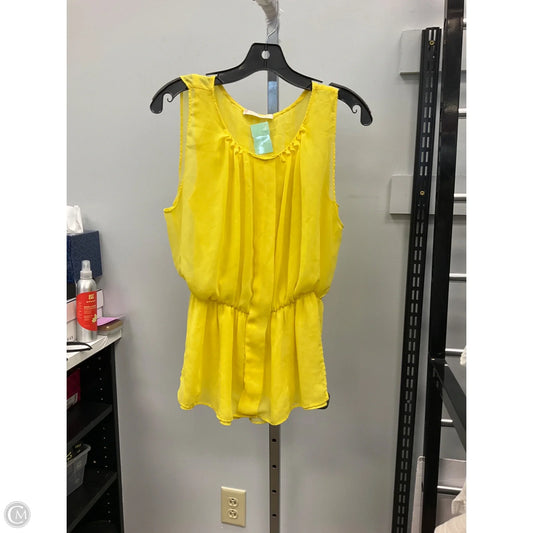 Top Sleeveless By Aquamar In Yellow, Size: S