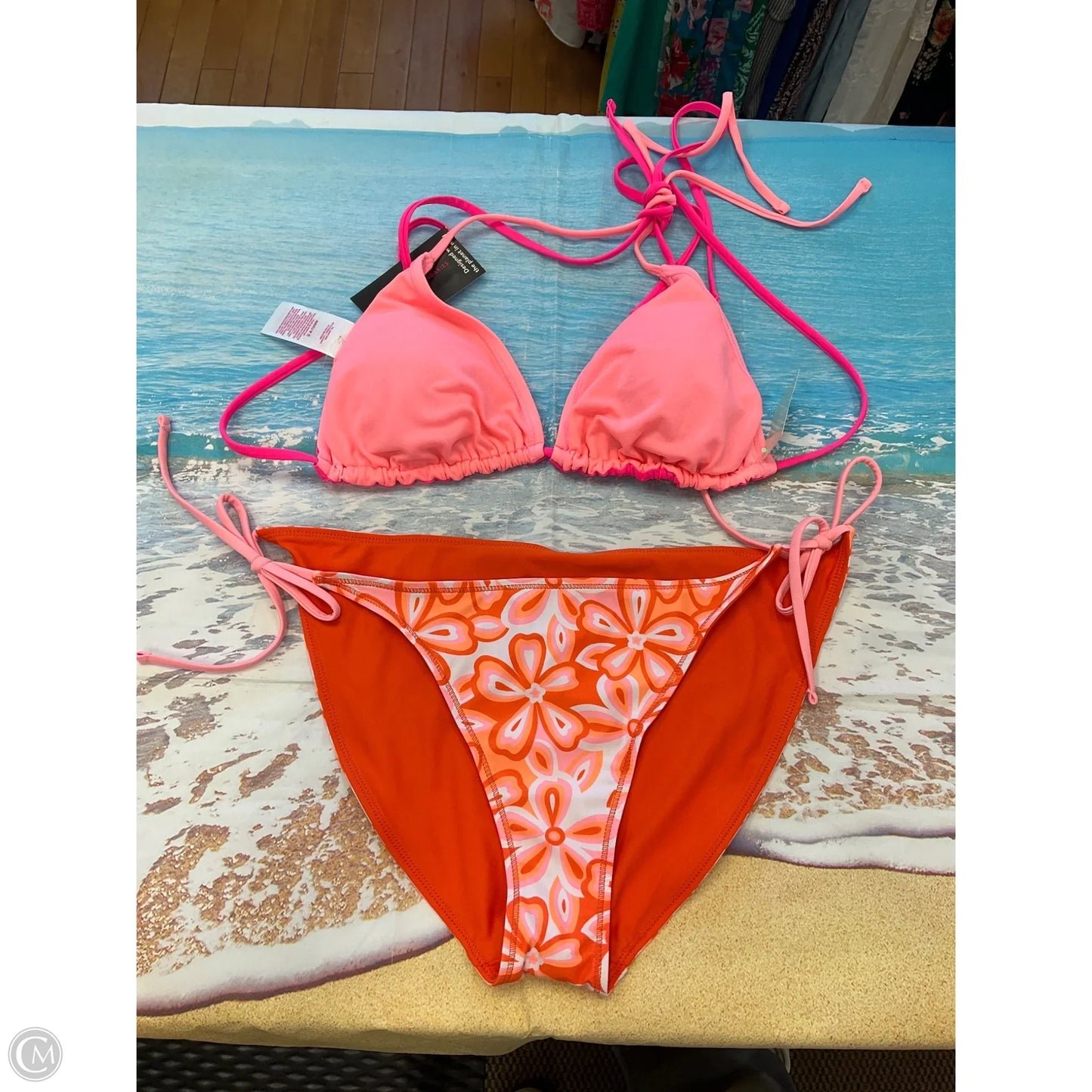 Swimsuit By No Boundaries In Orange & Pink, Size: L