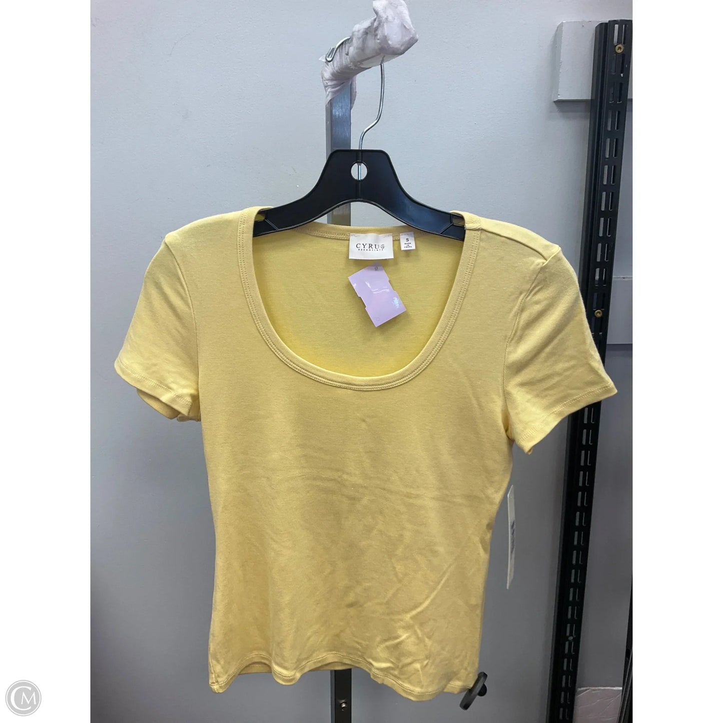 Top Short Sleeve Basic By Cyrus In Yellow, Size: S
