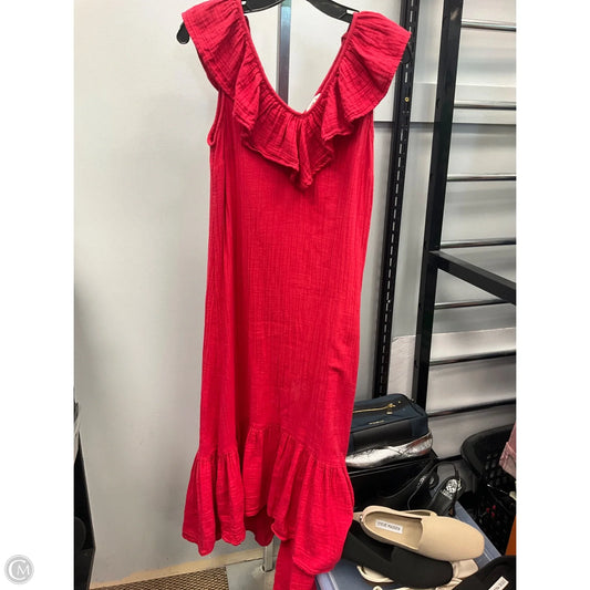 Dress Casual Midi By Vineyard Vines In Red, Size: Xs