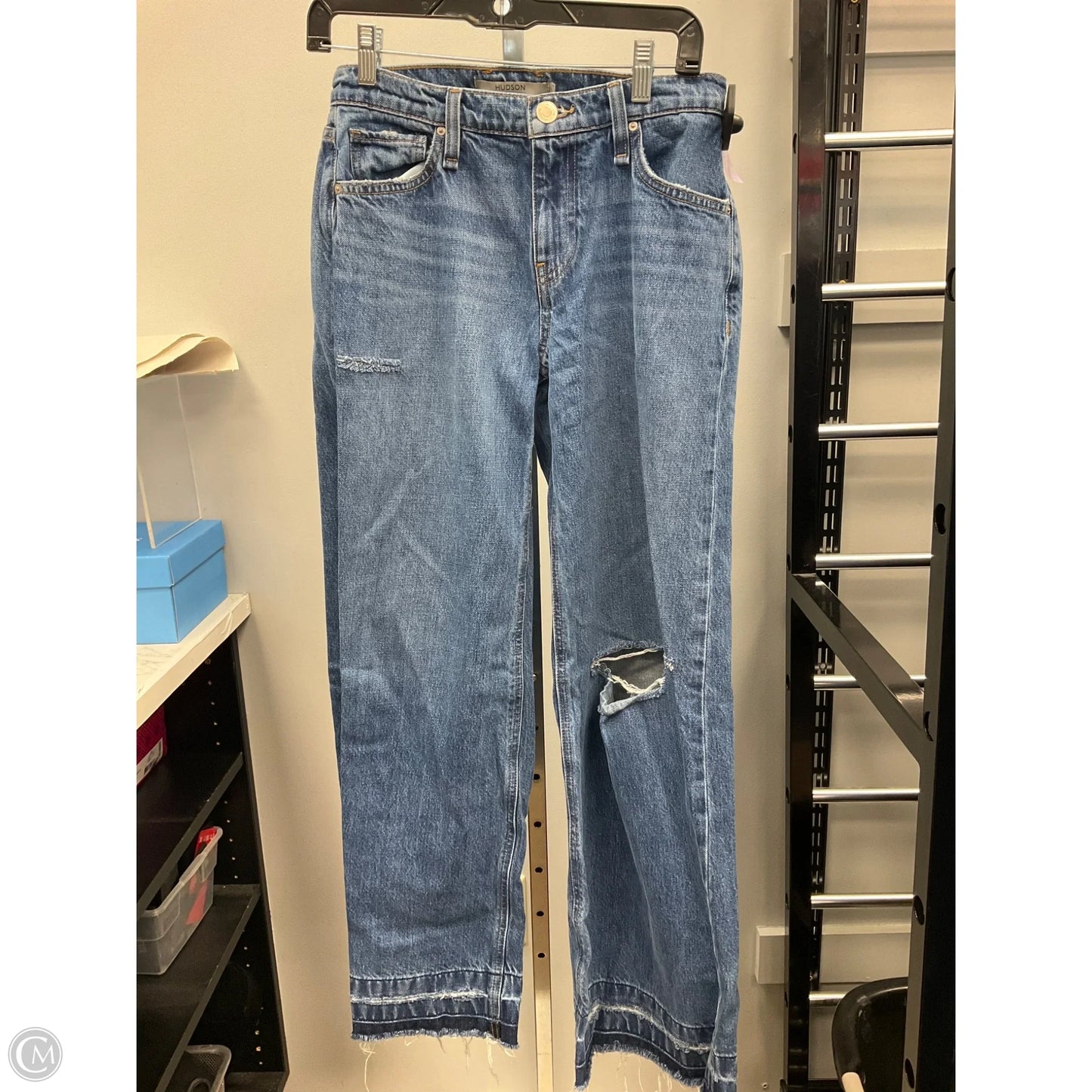 Jeans Wide Leg By Hudson In Blue, Size: 0
