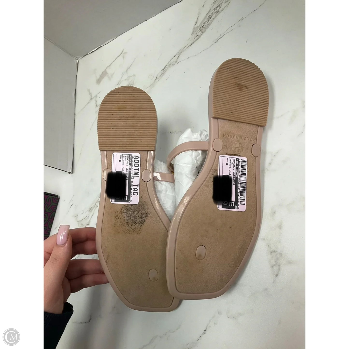 Sandals Designer By Tory Burch In Pink, Size: 8