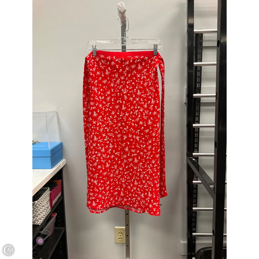 Skirt Midi By Rachel Zoe In Red & White, Size: 8