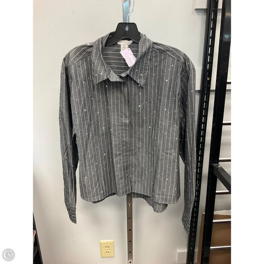 Top Long Sleeve By H&m In Striped Pattern, Size: M
