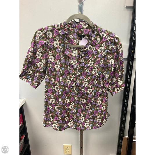Top Short Sleeve By Talbots In Floral Print, Size: Mp