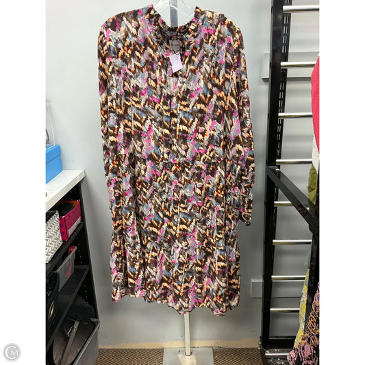 Dress Casual Midi By Nic + Zoe In Multi-colored, Size: Xl