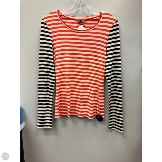 Top Long Sleeve Designer By Tory Burch In Striped Pattern, Size: S