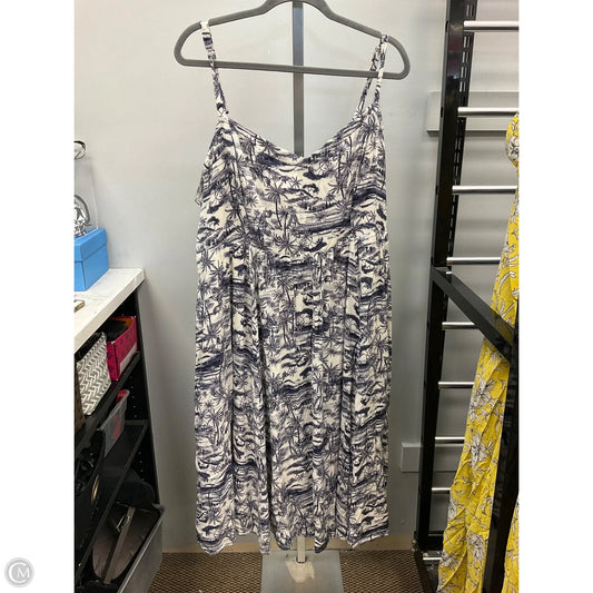 Dress Casual Maxi By Torrid In Blue & White, Size: 4x