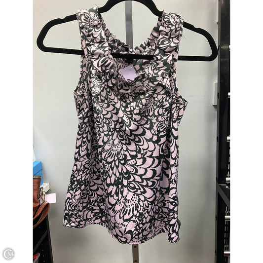Top Sleeveless By Banana Republic In Black & Pink, Size: S