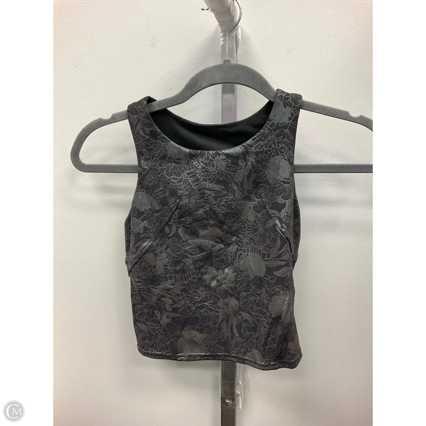 Athletic Bra By Lululemon In Black & Green, Size: 2