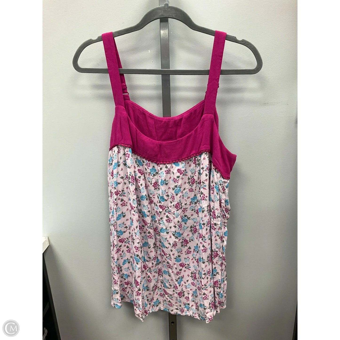 Top Sleeveless By Lane Bryant In Blue & Pink, Size: 18
