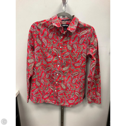 Top Long Sleeve By Lands End In Paisley Print, Size: 6